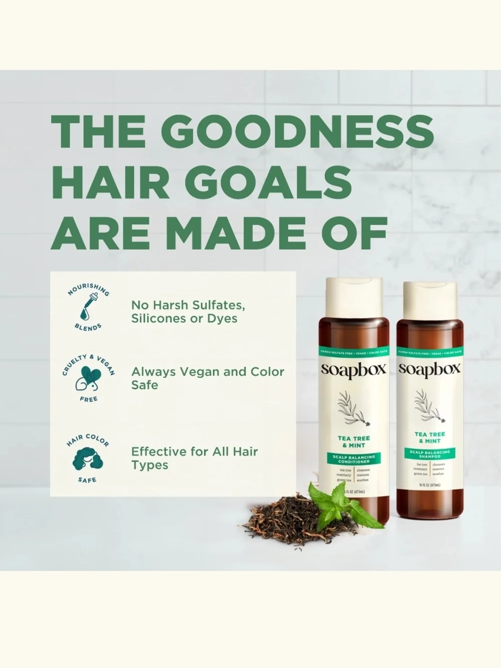 Soapbox Tea Tree & Mint Scalp Balancing Shampoo & Conditioner Set